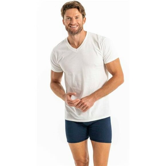 Gildan Mens V Neck T Shirts Pack Moisture Wicking Cotton Tagless Undershirts - Picture 6 of 7